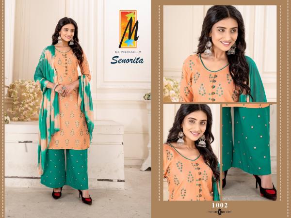 Master Senorita Fancy Rayon Embroidery Readymade Salwar 